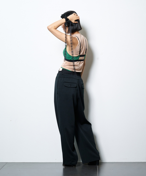 パンツ DOUBLE WAIST JERSEY パンツ レディースの画像