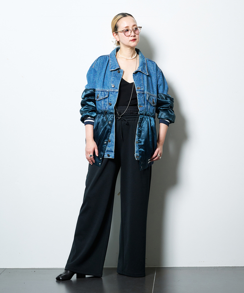 パンツ DOUBLE WAIST JERSEY パンツ レディースの画像