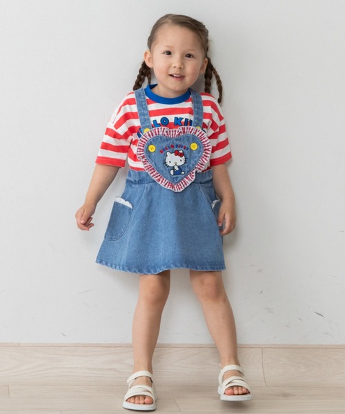 美品メゾピアノ×ハローキティ50thジャンパースカート120cm sanrio（サンリオ） ジャンパースカート 「5/1(金)発売」サンリオ