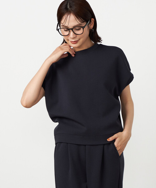 COMME CA ISM（コムサイズム） tシャツ 半袖 ジップ付きコクーン