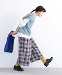 ワイドパンツ パンツ チェックなパンツippo...の詳細画像1