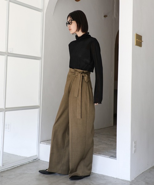 「select MOCA Et」 スラックス MEDIUM ベージュ レディース_画像6