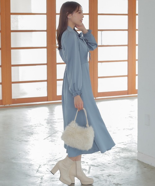 「ASTORIA ODIER」 長袖ワンピース MEDIUM アイボリー レディース_画像6