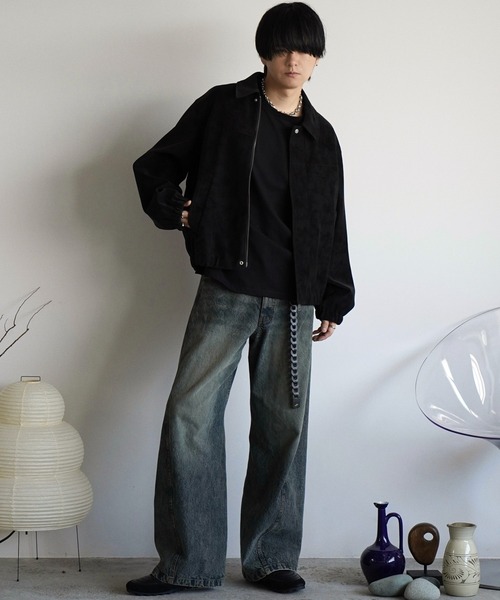 「WYM LIDNM」 長袖Tシャツ S ブラウン メンズ_画像2