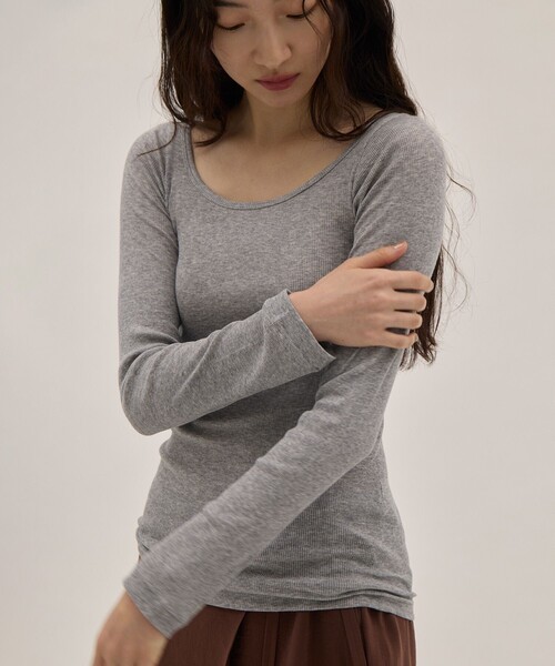 ATON（エイトン） tシャツ 「ATON/エイトン」COMPACT RIB LONG SLEEVE