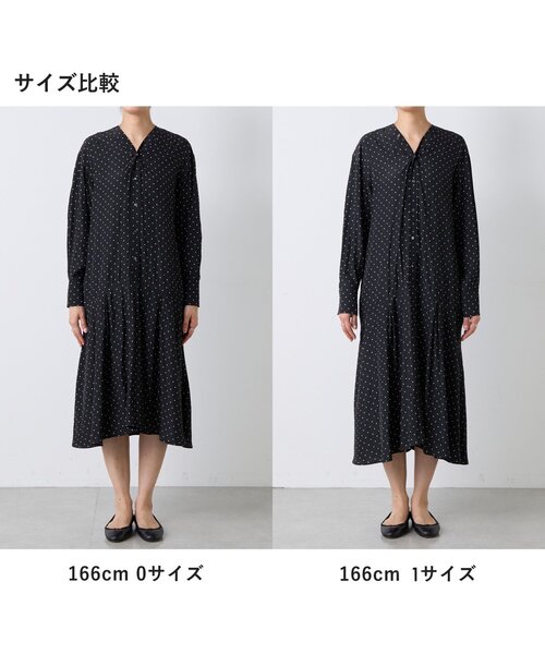 BEARDSLEY 総柄ワンピース　1サイズ BEARDSLEY（ビアズリー） ワンピース ドットカラーレスシャツ