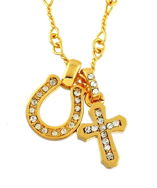 SBG by 7JEWELRY ネックレス SBG ジルコニアダブルクロスネックレス 