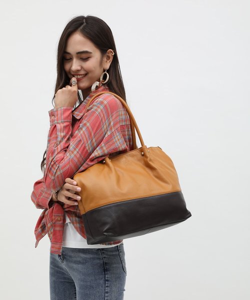 PADMA トートバッグ 「PADMA/パドマ」「牛革」 ソフト牛革配色