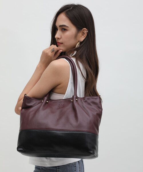 PADMA トートバッグ 「PADMA/パドマ」「牛革」 ソフト牛革配色