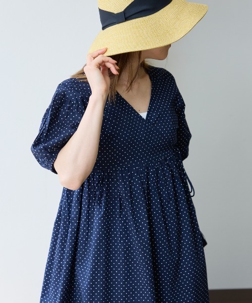 極美品 マックス&コー カシュクールワンピース 綿100% サラッと