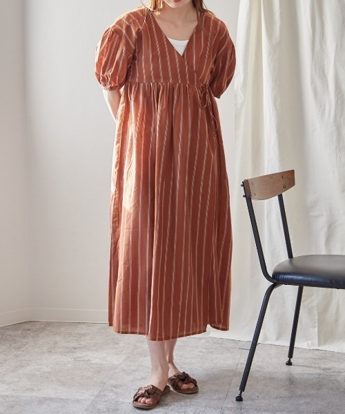 新品 MAX&CO カシュクール ドレスワンピース 共布ベルト