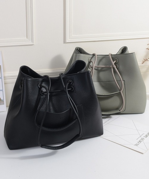 バッグ トートバッグ Paypayモール店 通販 Paypayモール バッグ ソフトグレイン 2wayラージ巾着トート