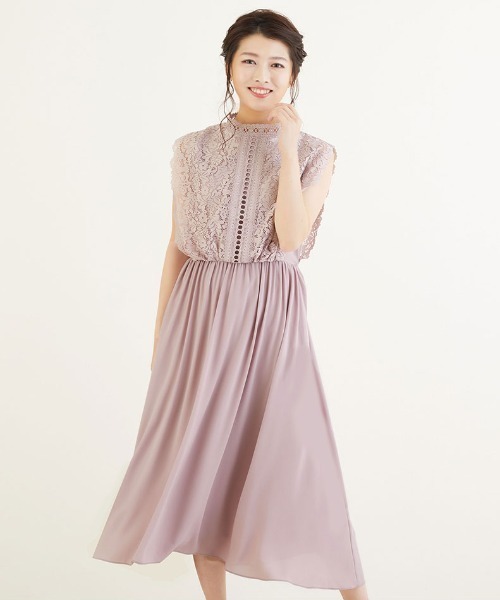【着後レビューで 送料無料】 DRESS LAB ドレス 「結婚式/オケージョンドレス」スカラレース スーツ・フォーマル・ドレス