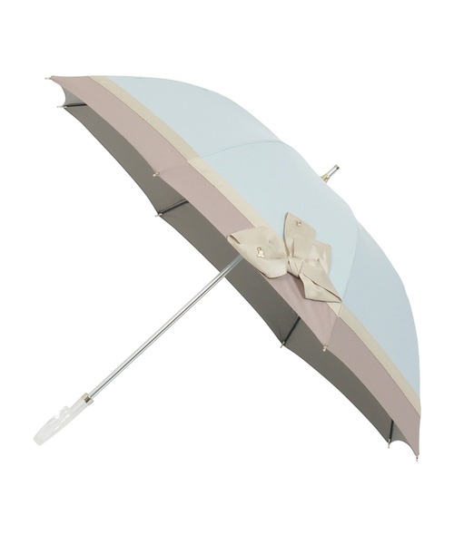 LANVIN en Bleu 日傘 傘 遮光 晴雨兼用日傘 長傘 切り継ぎビジュー