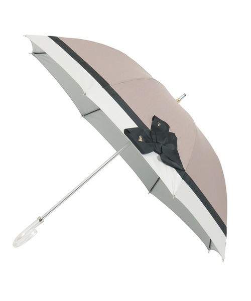 LANVIN en Bleu 日傘 uvカット 傘 遮光 晴雨兼用日傘 長傘 切り継ぎ