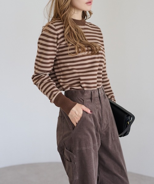 Bonjour Sagan（ボンジュールサガン） ニット セーター リブボーダー