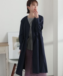 ElegChic ノーカラーコート コート ノーカラーロングライトコート