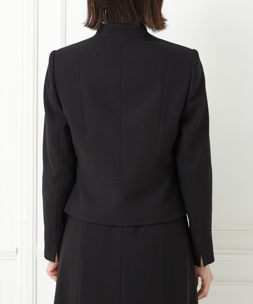 喪服・礼服」蓄熱裏地スタンドカラージャケット・前開きノーカラー  