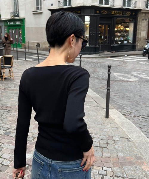 ニット セーター JENNE スクエアネックニット レディース
