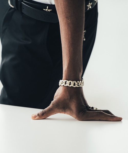 ブレスレット LINK CHAIN SILVER BRACELET / リンク チェーン シルバー ブレスレット メンズの画像