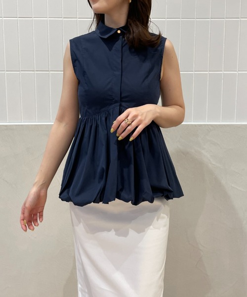エイミーイストワール eimy istoire バルーンヘムペプラムブラウス （WHITE） エイミーイストワール eimy istoire バルーンヘムペプラム