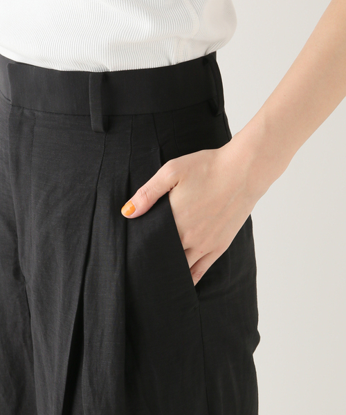 Plage　VIS/LINEN TUCK WIDE パンツ plage（プラージュ）の「VIS/LINEN TUCK WIDE パンツ