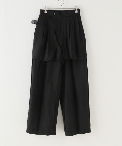 Plage　VIS/LINEN TUCK WIDE パンツ plage（プラージュ）の「VIS/LINEN TUCK WIDE パンツ