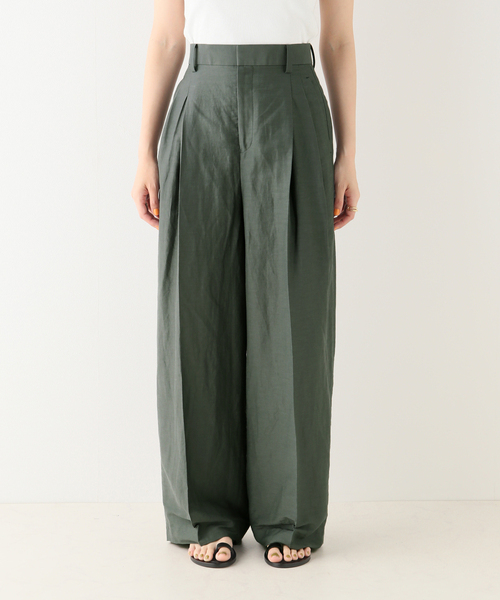 Plage　VIS/LINEN TUCK WIDE パンツ セール】VIS/LINEN TUCK WIDE パンツ（スラックス）｜Plage