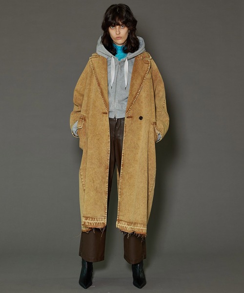 メゾンスペシャル ウォッシュドヴィーガンレザーワイドストレートパンツ Washed Vegan Leather Wide Straight Pants/ウォッシュドヴィーガン