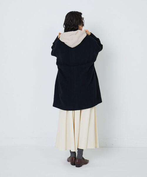 アウター 袖リブシャギーコート ADIEU