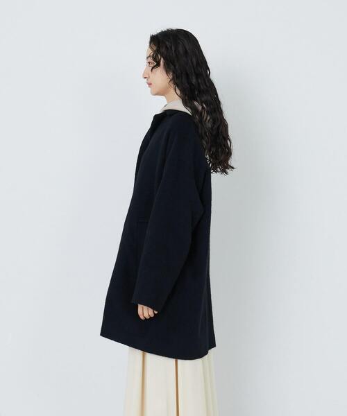 アウター 袖リブシャギーコート ADIEU