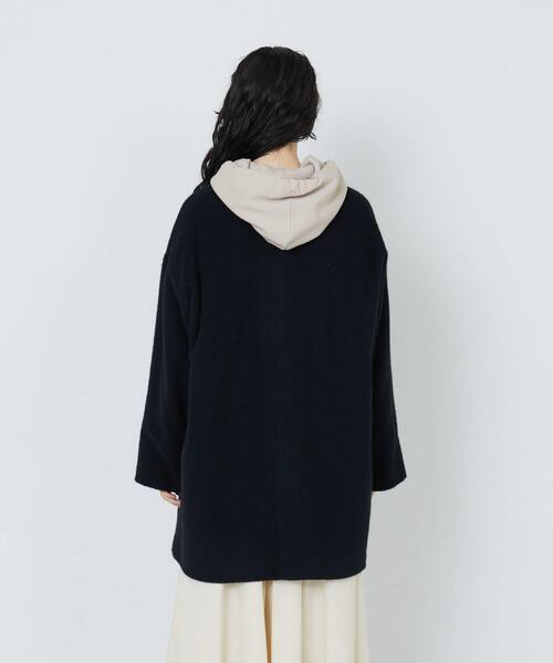 アウター 袖リブシャギーコート ADIEU