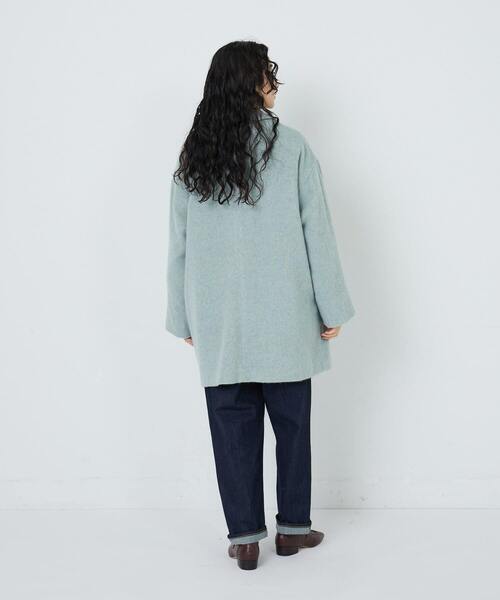 アウター 袖リブシャギーコート ADIEU