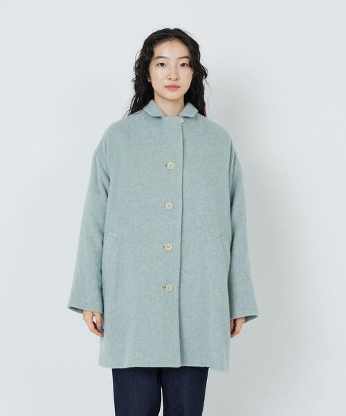 アウター 袖リブシャギーコート ADIEU