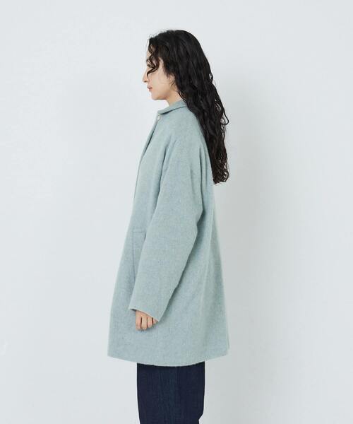 アウター 袖リブシャギーコート ADIEU