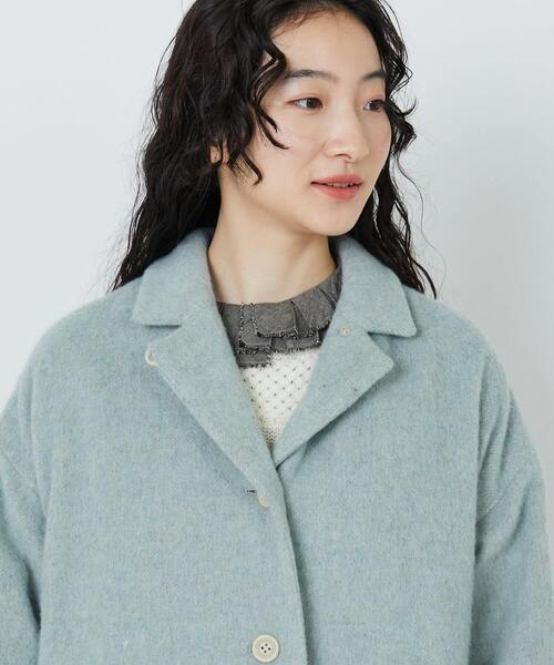 アウター 袖リブシャギーコート ADIEU