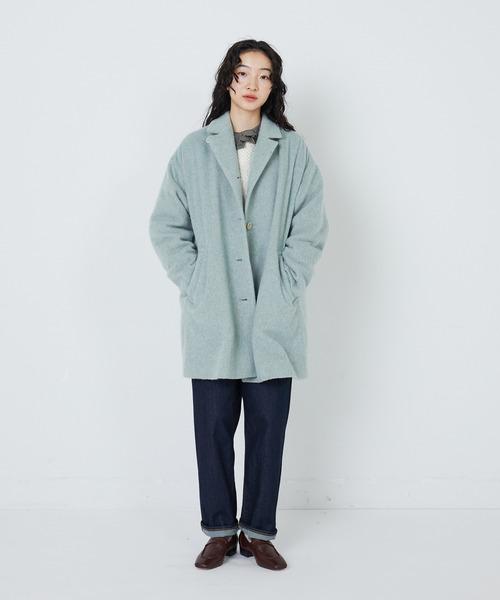 アウター 袖リブシャギーコート ADIEU