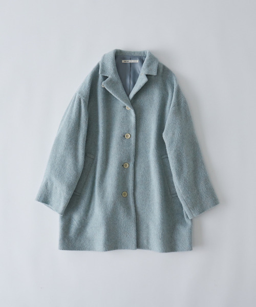 アウター 袖リブシャギーコート ADIEU