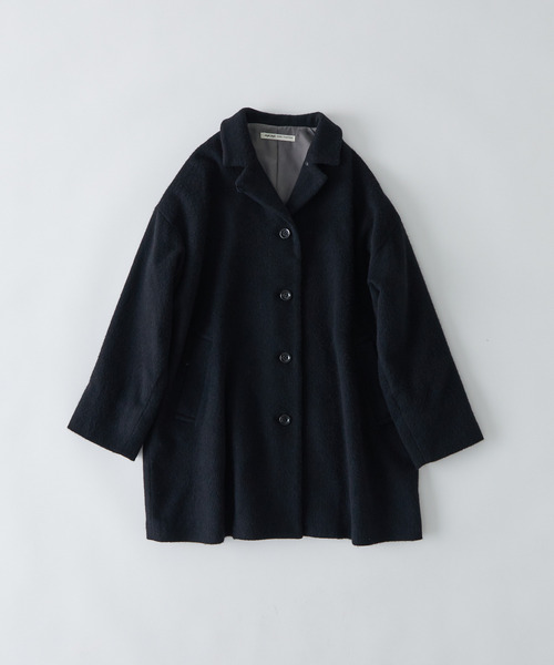 アウター 袖リブシャギーコート ADIEU