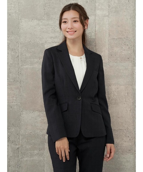 Perfect Suit FActory グレンチェックスーツ　ウォッシャブルL Perfect Suit FActory（パーフェクト スーツ ファクトリー