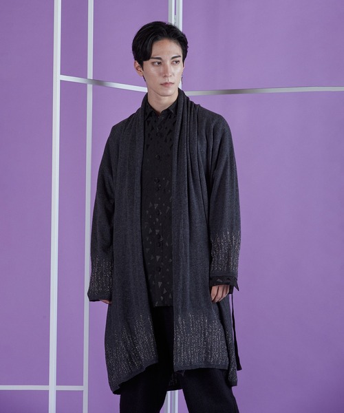 カーディガン 「NO ID.」Drape Knit Cardigan / ドレープ ニット カーディガン メンズ_8