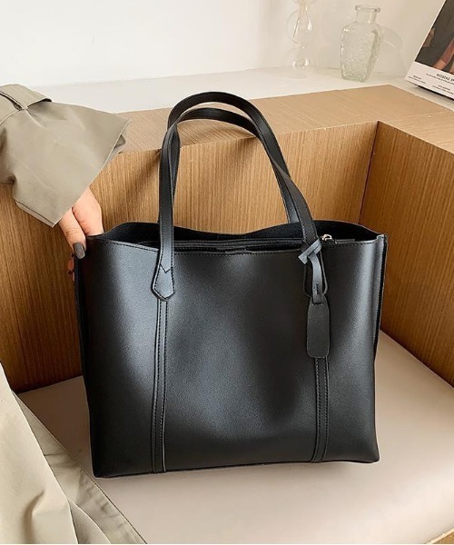 Per sist ence（パーシエンス） トートバッグ フェイクレザータグ付き