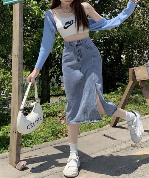 FREE STYLISTS デニムスカート 脇スリット : ZOZOTOWN Yahoo!店