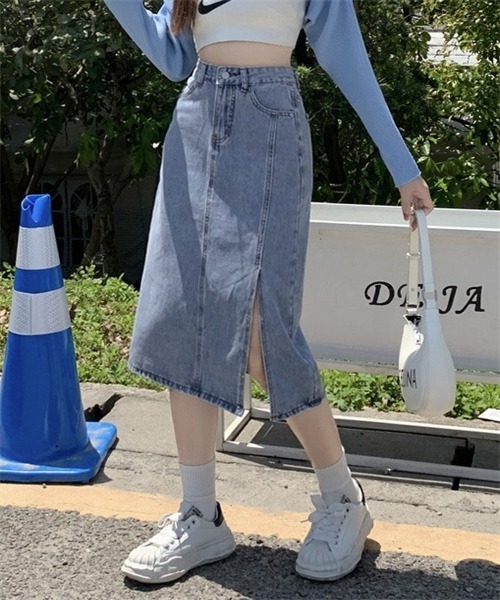 FREE STYLISTS デニムスカート 脇スリット : ZOZOTOWN Yahoo!店