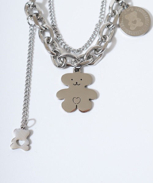 1004ST ネックレス ゴシック シルバー 十字架＆ハート ネックレス