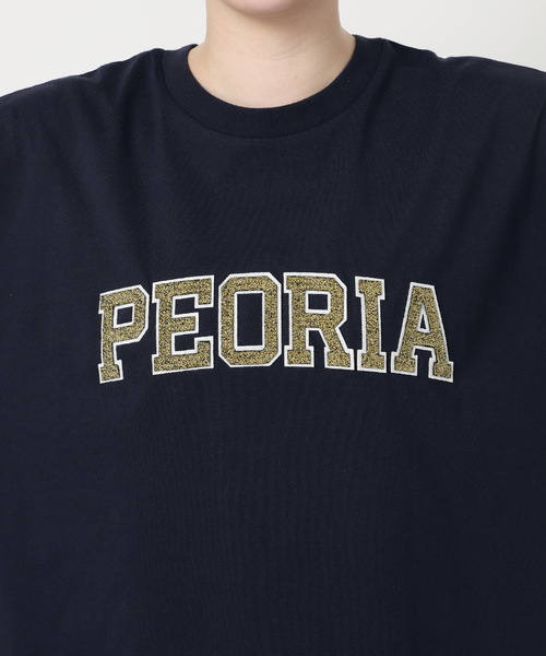 グレー 半袖Tシャツ 刺繍ロゴ tシャツ ワンポイントロゴ刺繍ショートスリーブTシャツ メンズ