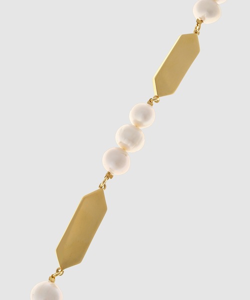 Casablanca ブレスレット BRASS/ENAMEL/PEARL LAUREL PEARL BRACELET 