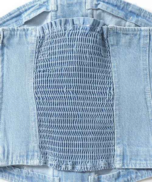 チューブトップ ベアトップ BAUM UND PFERDGARTEN / MAOKI (Denim)(レースアップデニムビスチェ) BAUM UND PFERDGARTEN チューブトップ ベアトップ / MAOKI