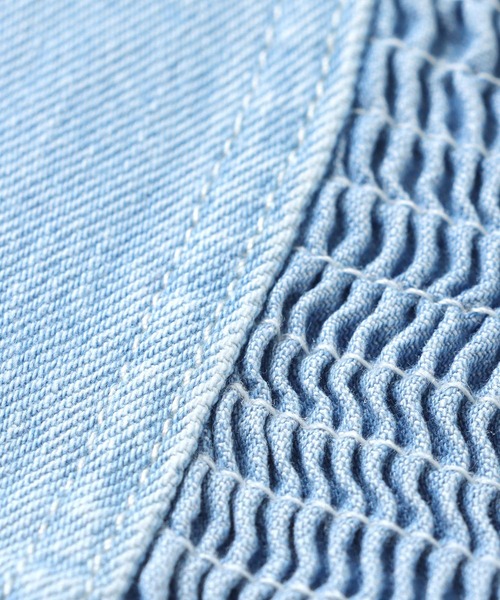チューブトップ ベアトップ BAUM UND PFERDGARTEN / MAOKI (Denim)(レースアップデニムビスチェ) BAUM UND PFERDGARTEN チューブトップ ベアトップ / MAOKI (Gray