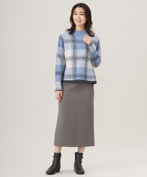 ニット セーター 「洗える」WOOLY STRETCH PLAID ニット レディース ニット セーター 「洗える」WOOLY STRETCH PLAID レディース